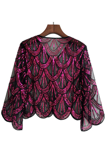 Lentejuelas Fucsia 1920s Cabo